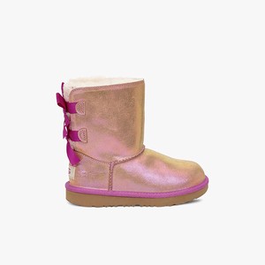 Ugg Bailey Bow II Shimmer Klassiska Stövlar Barn Bruna/Rosa (857963CNQ)